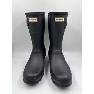 Hunter Women's Original Short Boot Black US 10 Waterproof, Rain Boot